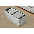 Alternate image 11 for Storage Bench with Tray and 2 Ottomans in Greige