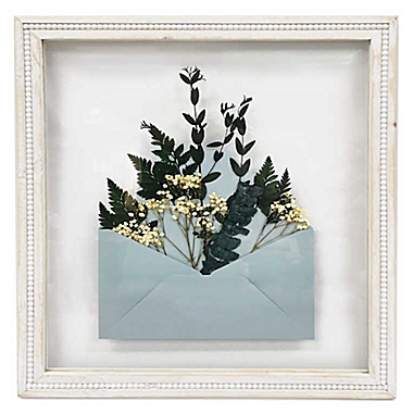 Bee & Willow&reg; Home Pressed Flowers in Blue Envelope 18-Inch x 20-Inch Framed Wall Art. View a larger version of this product image.