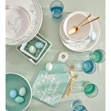 Bee &amp; Willow&trade; Short Textured Glass Tumbler in Blue. View a larger version of this product image.