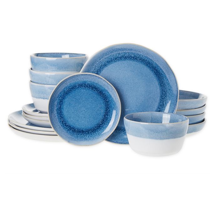 Bee & Willow™ Home Weston 16Piece Dinnerware Set in Sailor Blue Bed Bath and Beyond Canada