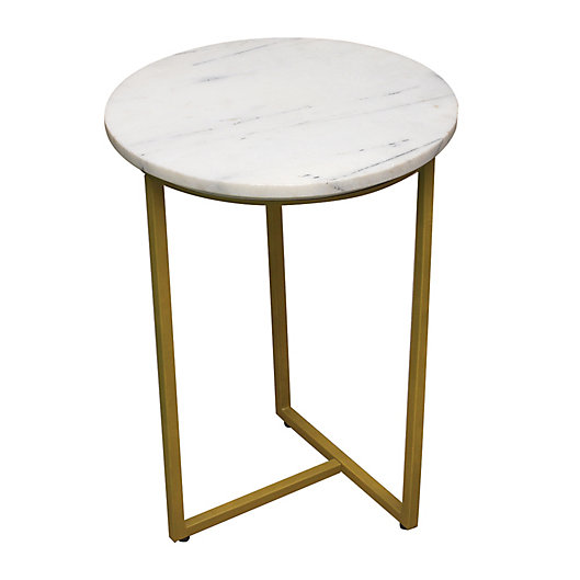 Marble Metal Leg Accent Table Bed, Black Marble Side Table With Gold Legs