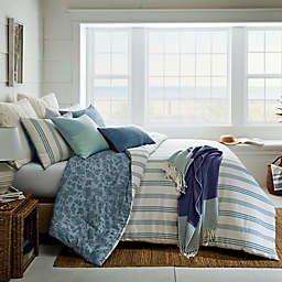 Bee & Willow™ Floral Stripe 3-Piece Reversible Full/Queen Comforter Set in Blue