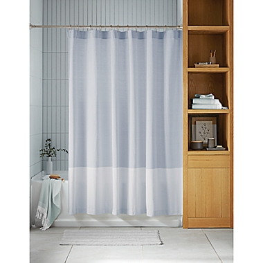 Haven&trade; 72-Inch x 98-Inch Colorblock Shower Curtain in Light Blue/Dark Blue. View a larger version of this product image.