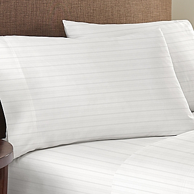 Nestwell&trade; Egyptian Cotton 625-Thread Count Standard Pillowcases in White Stripe (Set of 2). View a larger version of this product image.