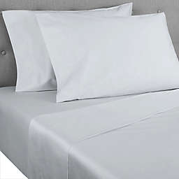 Nestwell™ Cotton Percale 400-Thread-Count Queen Flat Sheet in Illusion Blue