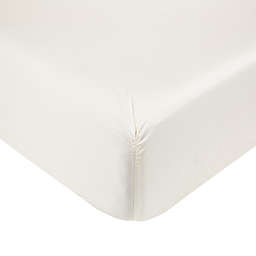 Nestwell™ Cotton Percale 400-Thread-Count California King Fitted Sheet in Egret