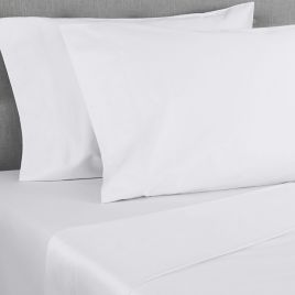Wamsutta 525 Thread Count Pima Sateen Queen Flat Sheet White for sale online 