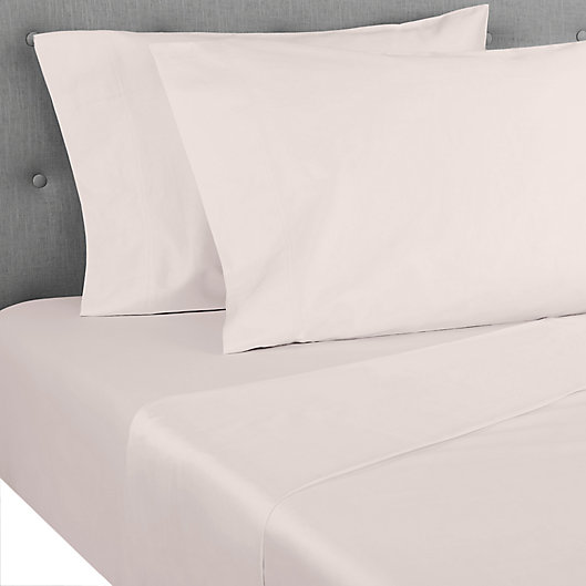 Alternate image 1 for Nestwell™ Pima Cotton Sateen 500-Thread-Count Twin Sheet Set in Silver Peony