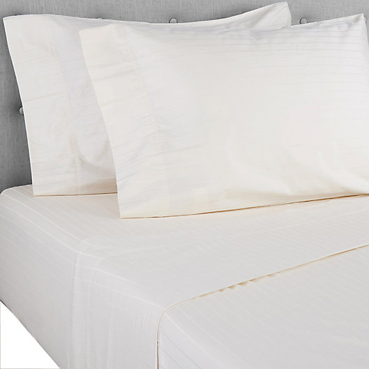 Alternate image 1 for Nestwell™ Pima Cotton 500-Thread-Count Full Sheet Set in Birch Stripe