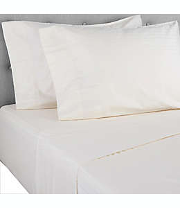 Set de sábanas king de algodón NestWell™ a rayas color blanco abedul