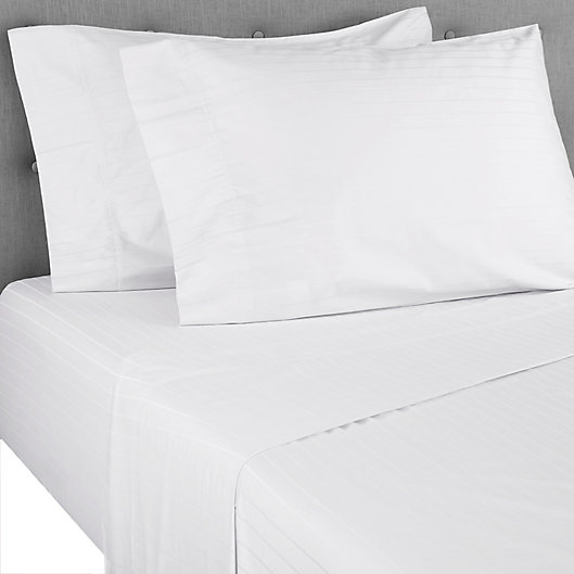 1000 Thread Count Gorgeous White Bedding Collection Stripe Choose Item & AU Size