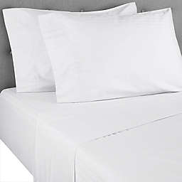 Nestwell™ Pima Cotton 500-Thread-Count Queen Sheet Set in White Stripe