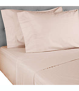 Set de sábanas queen de algodón NestWell™ a rayas color rosa claro