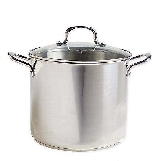 Alternate image 1 for Our Table™ Stainless Steel Covered Stock Pot