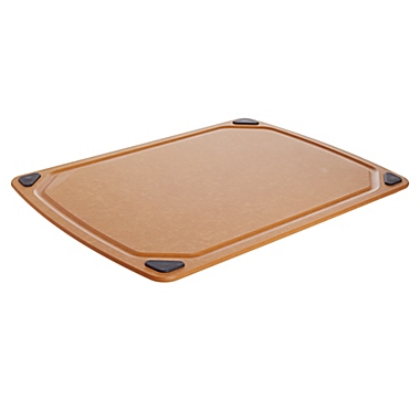 Our Table&trade; 12.76-Inch x 17.28-Inch Wood Fiber Cutting Board with Juice Well. View a larger version of this product image.
