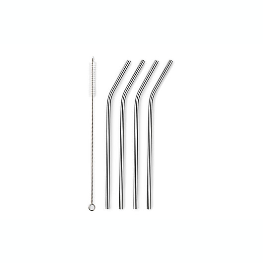 Alternate image 1 for Our Table™ 5-Piece Stainless Steel Straw and Straw Brush Set