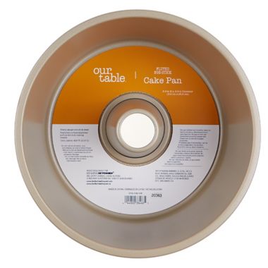 Our Table&trade; 10-Inch Textured Fluted Tube Cake Pan in Beige. View a larger version of this product image.