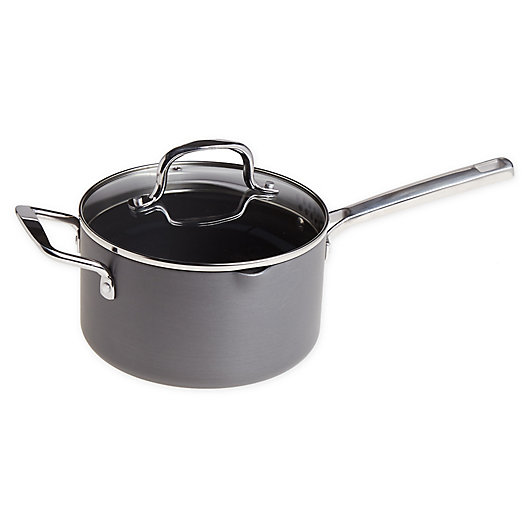 Alternate image 1 for Our Table™ Nonstick 3.5 qt Hard Anodized Aluminum Covered Saucepan