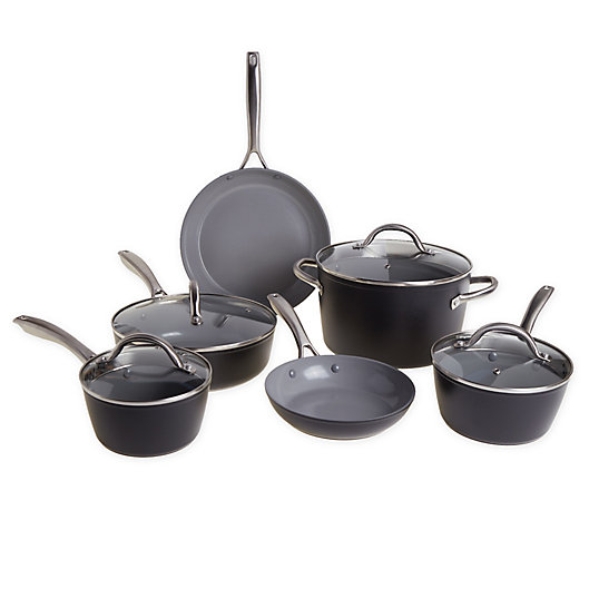 Alternate image 1 for Our Table™ Forged Aluminum Ceramic Nonstick 10-Piece Cookware Set