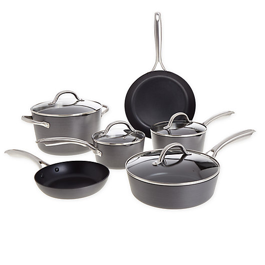 Alternate image 1 for Our Table™ Nonstick Hard-Anodized Aluminum 10-Piece Cookware Set