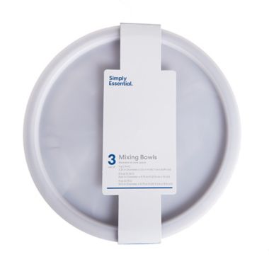 Simply Essential&trade; Stainless Steel Mixing Bowls with Lids (Set of 3). View a larger version of this product image.
