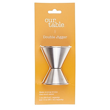 Our Table&trade; 2 oz. Stainless Steel Double Jigger. View a larger version of this product image.