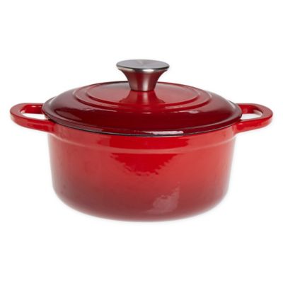Our Table™ 2 qt. Enameled Cast Iron Dutch Oven with Stainless Steel Knob in Glossy Black
