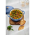 Alternate image 2 for Our Table&trade; 6 qt. Enameled Cast Iron Dutch Oven with Stainless Steel Knob in Denim