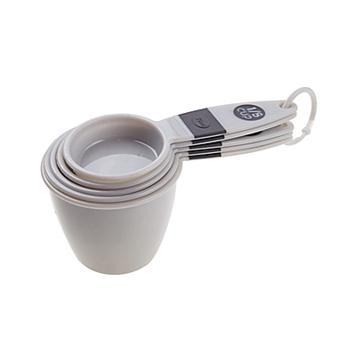 Simply Essential&trade; Plastic Measuring Cups in Grey (Set of 5). View a larger version of this product image.