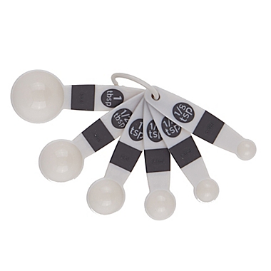 Simply Essential&trade; Plastic Measuring Spoons in Grey (Set of 6). View a larger version of this product image.