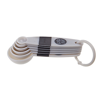 Simply Essential&trade; Plastic Measuring Spoons in Grey (Set of 6). View a larger version of this product image.