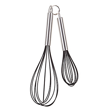 Our Table&trade; Silicone Whisks in Black (Set of 2). View a larger version of this product image.