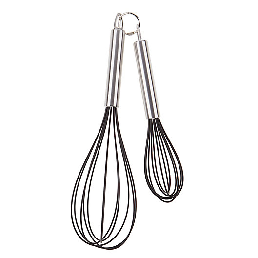 Alternate image 1 for Our Table™ Silicone Whisks in Black (Set of 2)
