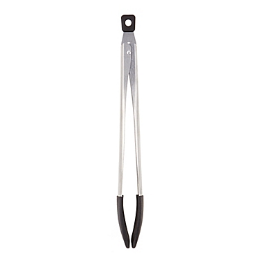Our Table&trade; Metal Locking Tongs with Silicone Heads in Black. View a larger version of this product image.