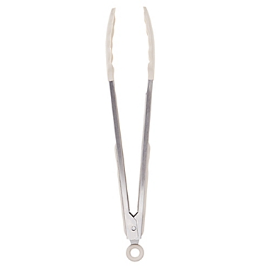 Our Table&trade; Silicone and Stainless Steel Locking Tongs in Grey. View a larger version of this product image.