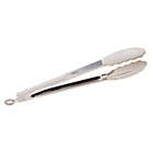 Alternate image 1 for Our Table&trade; Silicone and Stainless Steel Locking Tongs in Grey