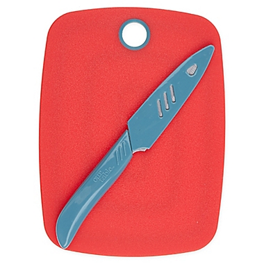 Our Table&trade; Bar Board and Knife in Red. View a larger version of this product image.