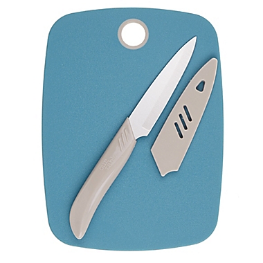 Our Table&trade; Bar Board and Knife in Blue. View a larger version of this product image.