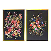 Wild Sage&trade; Floral 20-Inch x 30-Inch Gold-Framed Canvas Wall D?cor (Set of 2)
