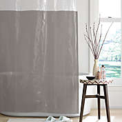 Simply Essential&trade; Colorblock 72-Inch x 96-Inch PEVA Shower Curtain in Grey