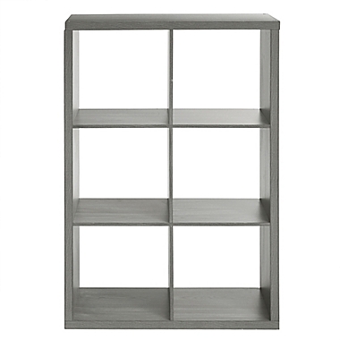 Squared Away&trade; 6-Cube Organizer in Grey. View a larger version of this product image.