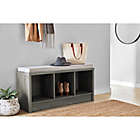 Alternate image 4 for Squared Away&trade; 3-Cube Storage Bench in Grey
