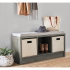 Alternate image 5 for Squared Away&trade; 3-Cube Storage Bench in Grey