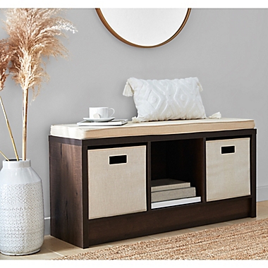 Squared Away&trade; 3-Cube Storage Bench in Espresso. View a larger version of this product image.