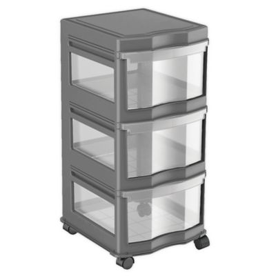 Simply Essential&trade; 3-Drawer Narrow Chest with Wheels