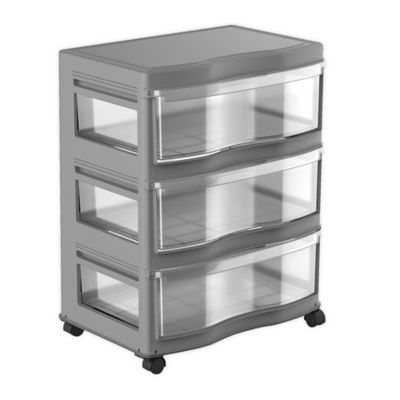 Simply Essential&trade; 3-Drawer Wide Chest with Wheels