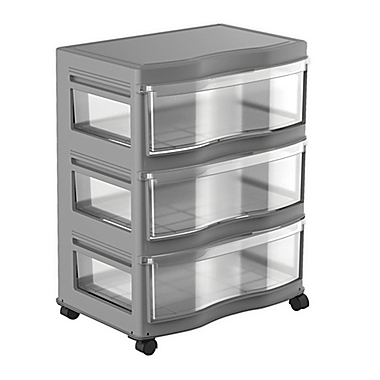 Simply Essential&trade; 3-Drawer Wide Chest with Wheels. View a larger version of this product image.