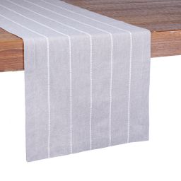 Our Table™ Mini Stripe Table Runner in Grey