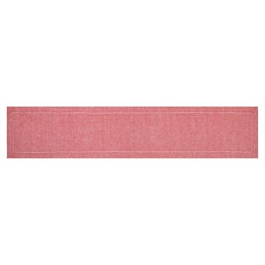 Our Table&trade; 72-Inch Hem Stitch Border Table Runner in Red. View a larger version of this product image.