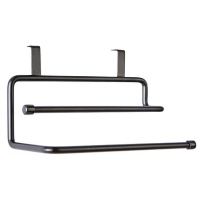 Squared Away&trade; Over the Cabinet Towel Bar in Matte Black